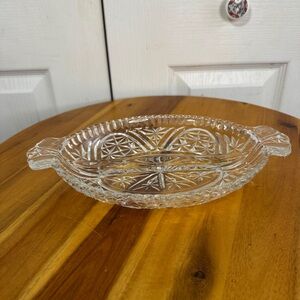 Anchor Hocking stars and‎ bars divided relish dish